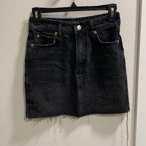 Brand new black Topshop mini jean skirt